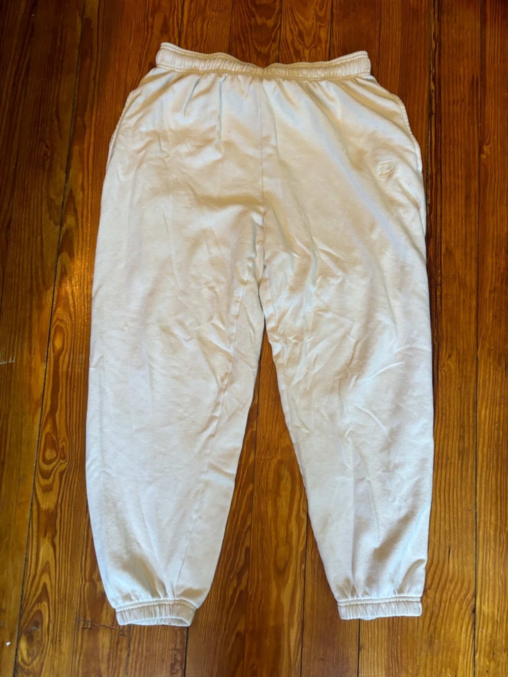 PINK White Cozy Jogger Sweatpants